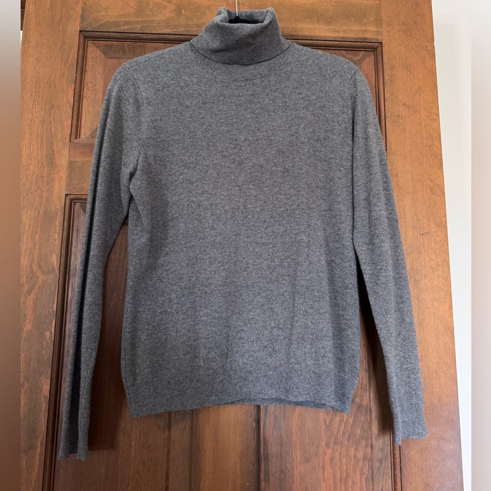 Ralph Lauren Black Label 100% Cashmere Turtleneck Sweater Gray
